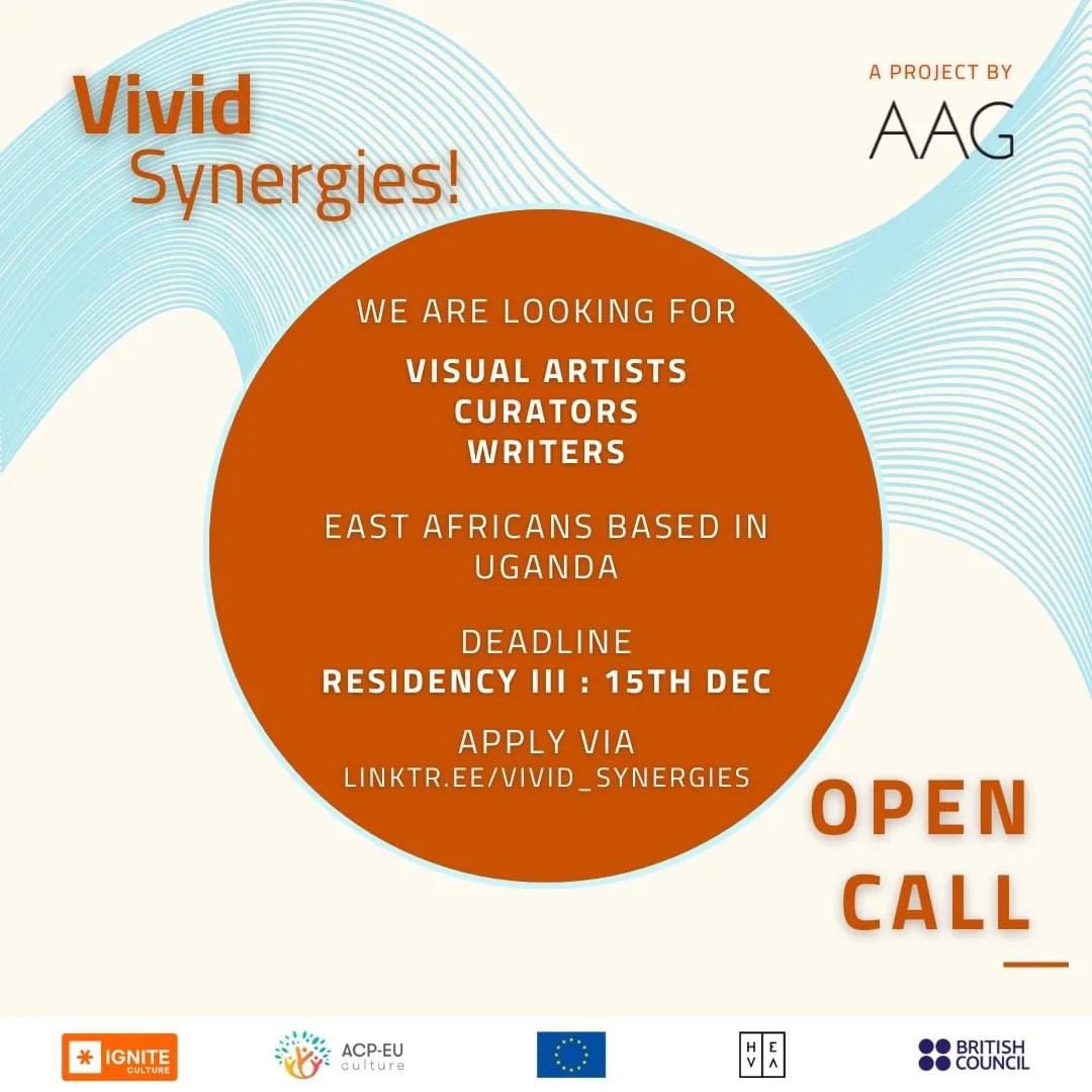 ignite_ea's tweet photo. 4. @afriartgallery via the Vivid Synergies program have a new call out for visual artists, curators &amp; writers! Use the link in our bio to apply!

#IgniteCultureProjects💥 https://t.co/69QADpB56e