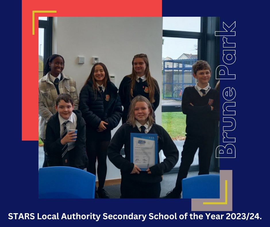 Brune Park not only have their silver modeshift award but they are also the STARS local authority secondary school of the year! <a href="/TeamModeshift/">Team Modeshift</a>