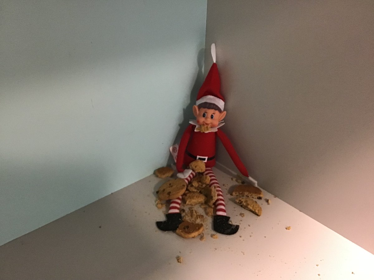 NCPS_Year_4's tweet photo. Brazil's class elf has been up to a lot of mischief this week. Robbing our pens on 'No Pens Day' and eating all of our cookies!! https://t.co/n9BMnwaLpJ