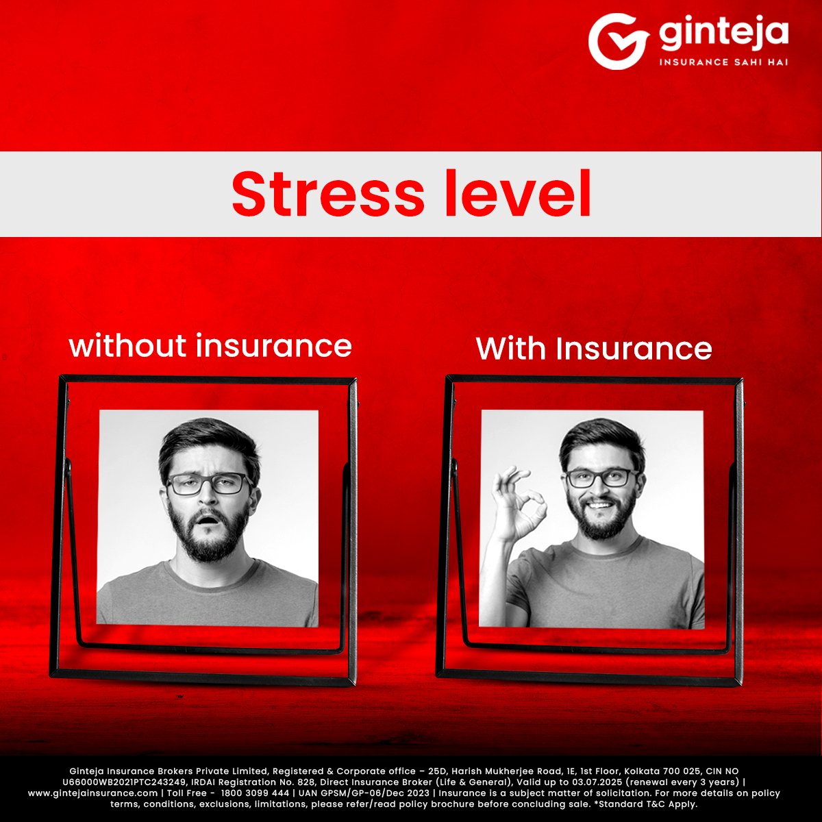 ginteja's tweet image. From stress to serenity: Feel the difference with insurance by your side. Let us turn uncertainties into tranquility. Choose assurance, choose peace. 📷
#SecuredLife #InsurancePolicy #Ginteja #support #online #insurance #InsuranceMatters #PeaceOfMind #stressfreelif
