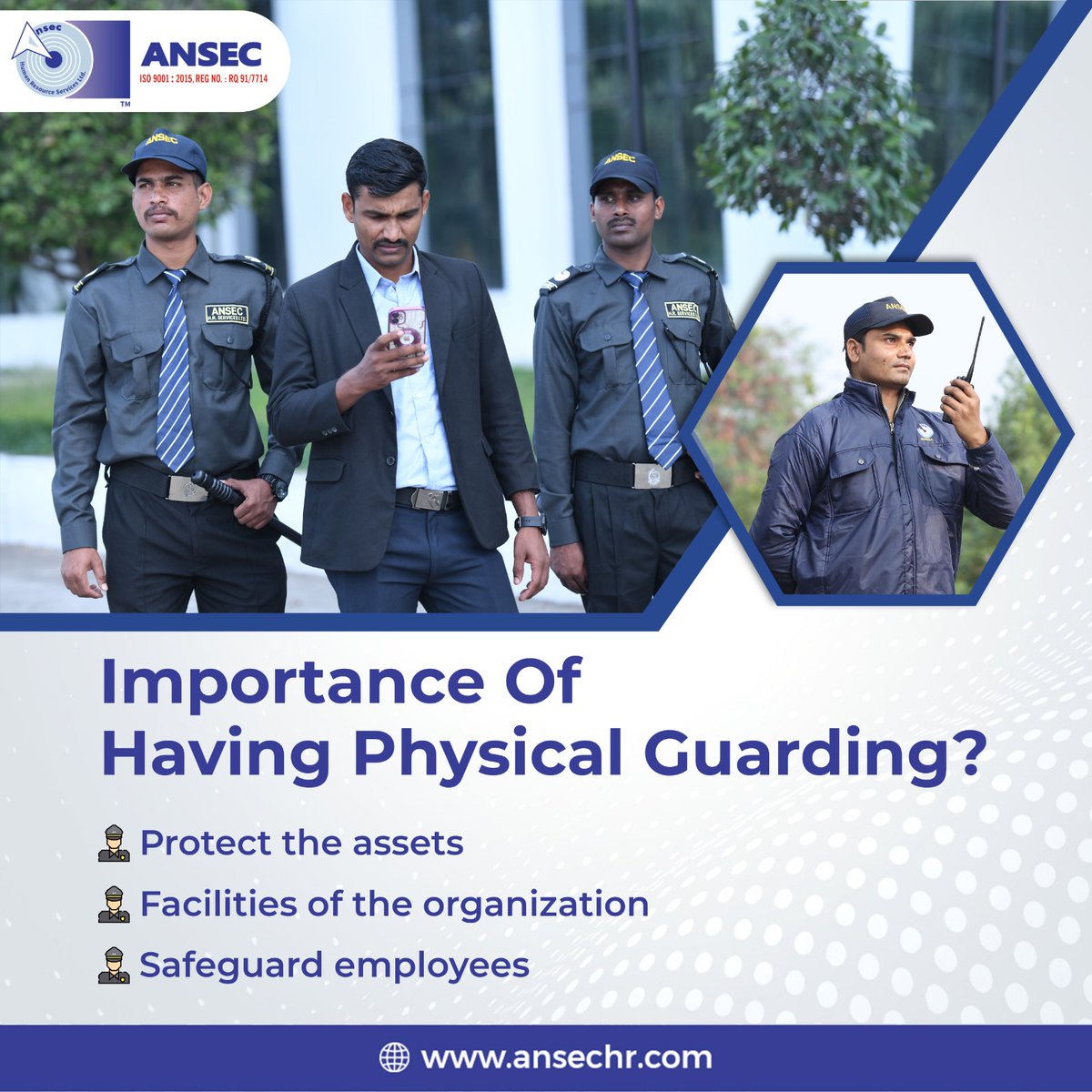 AnsecHuman's tweet image. Ansec has been trusted for years in the #security industry. Our client's satisfaction and their safety are the most important.
#Ansec #Securityservices #24x7Security #SecurityExperts #Protect #Topsecuritycompany #Securitysystem #Securityguards #Physicalguarding