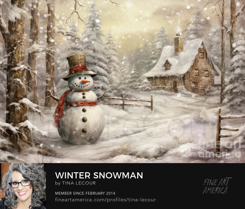 Winter Snowman...Can be purchased here..tina-lecour.pixels.com/featured/winte…

#Christmas #WinterIsComing #wallartforsale #wallart #Landscapes #Christmasgifts #christmasdecor #Christmascards #greetingcards #gifts #giftsforher #giftideas #giftsformom #GIFTNIFTY #gifts #SnowMan #homedecor