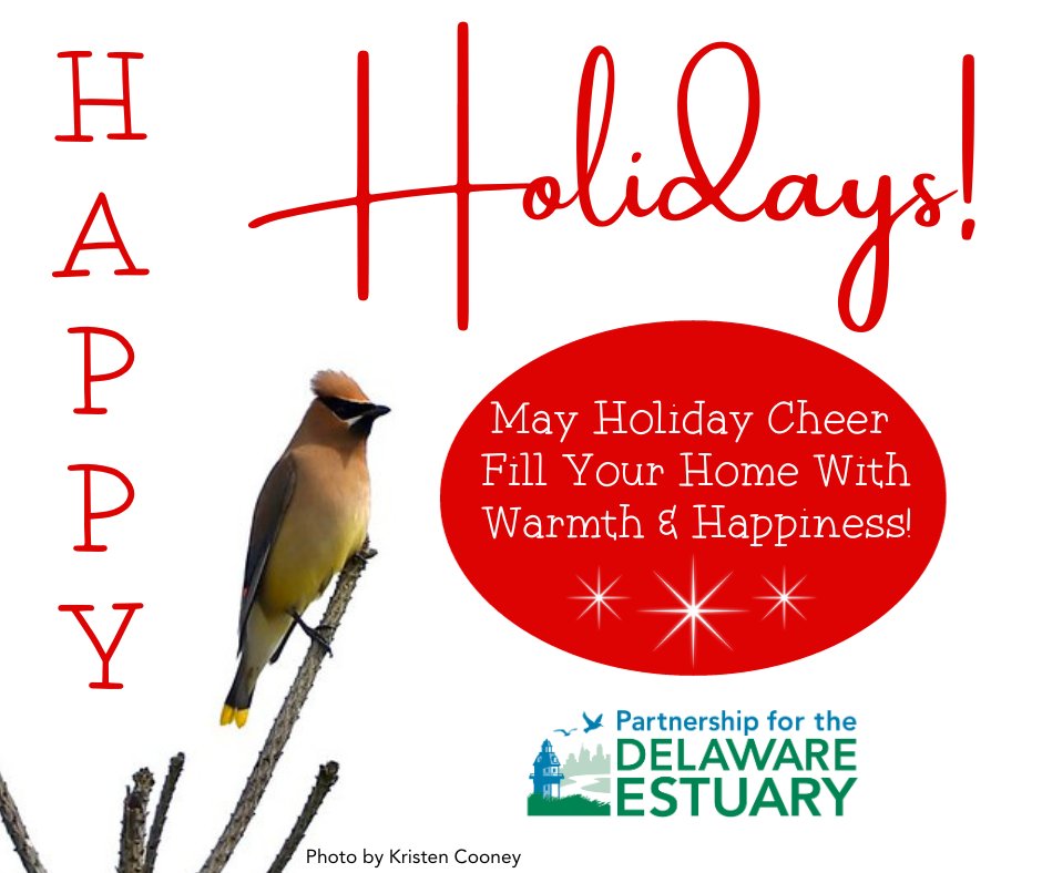 DelawareEstuary's tweet photo. Holiday greetings to you and the ones you spend it with! Here’s to a cheerful present, a well-remembered past, and a prosperous year ahead.
#HappyHolidaysFromUs#delawareestuary #DelawareBay #delawareriver #estuarylove #charity #EstuaryHolidays #cleanwater https://t.co/GerjoHedtI