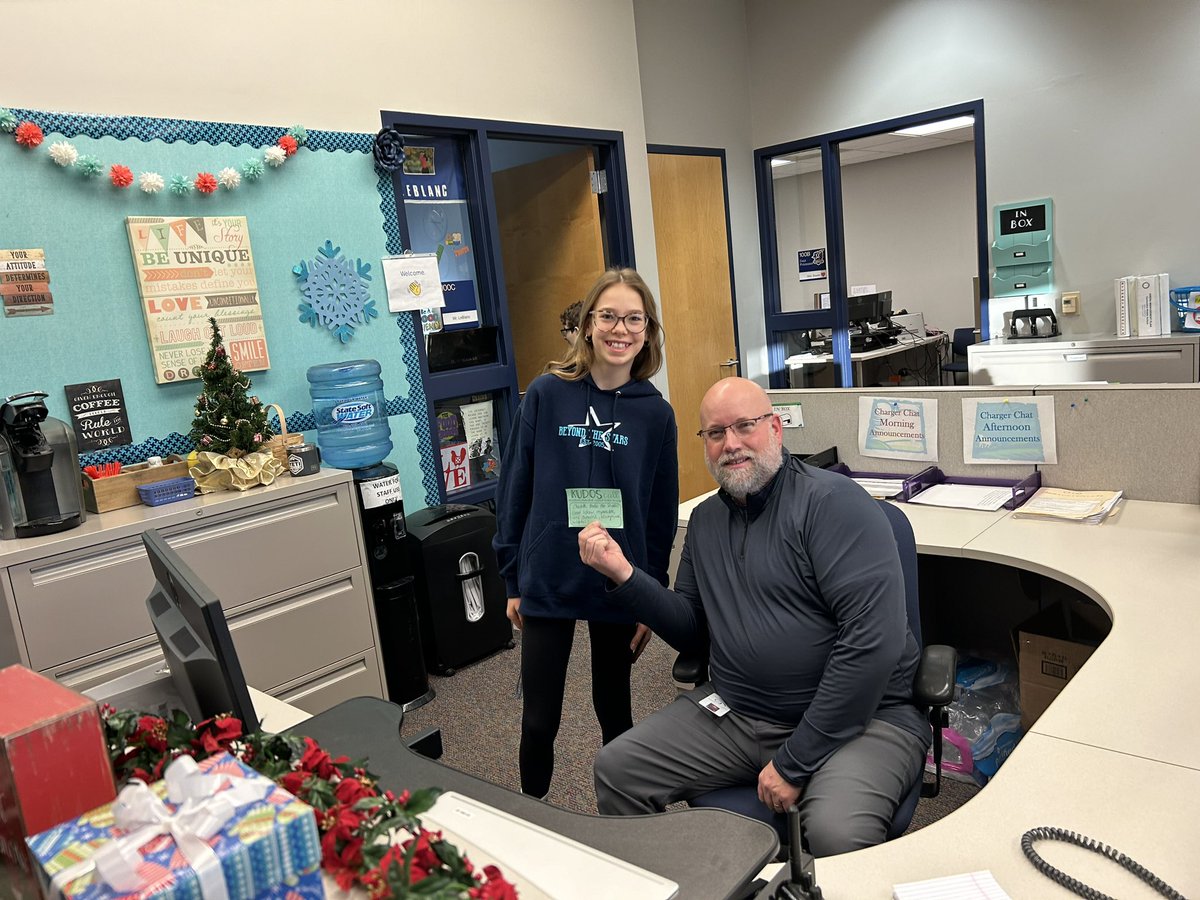 CentennialMS's tweet photo. We had a couple positive Kudos Calls this morning! Awesome work, Chargers! https://t.co/TjZzU5Jx3o