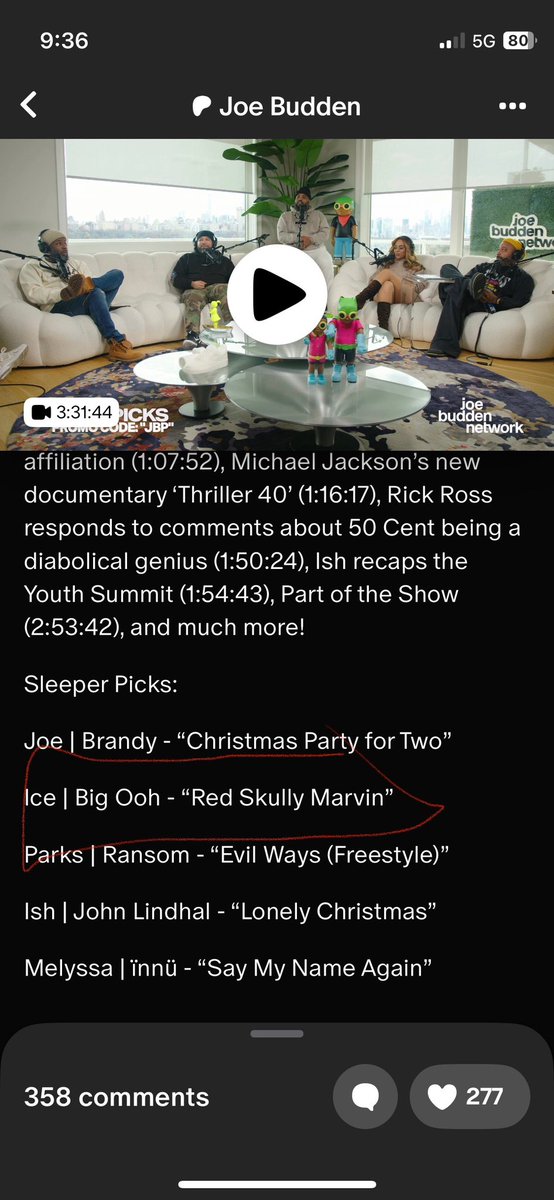 LetsGoHayes_'s tweet photo. S/O @JoeBuddenPod for playing Red Skully Marvin on the podcast 🤝🏾

It was pretty dope waking up &amp; hearing my tag on this 🔥🔥🔥

Go Stream From Vegas RN @BIGOOH 💯 https://t.co/C5Nc3HmPNX