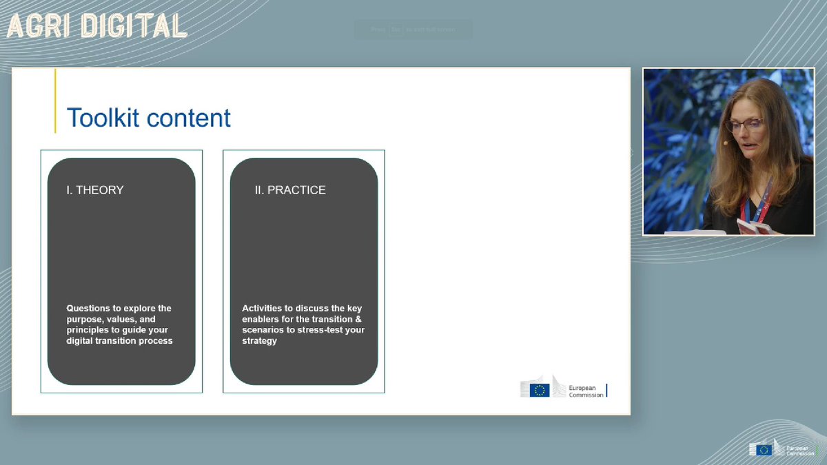 EUAgri's tweet photo. Yulia Barabanova presents a toolkit for policy-makers
 - a physical tool for digital problems -

to reflect on the values &amp; principles of the digitalization process.

Find the toolkit here 👉https://t.co/ZM4RFUAueL

#EUDigitalAgri #EUAgriFoodDays https://t.co/JXTLAote06