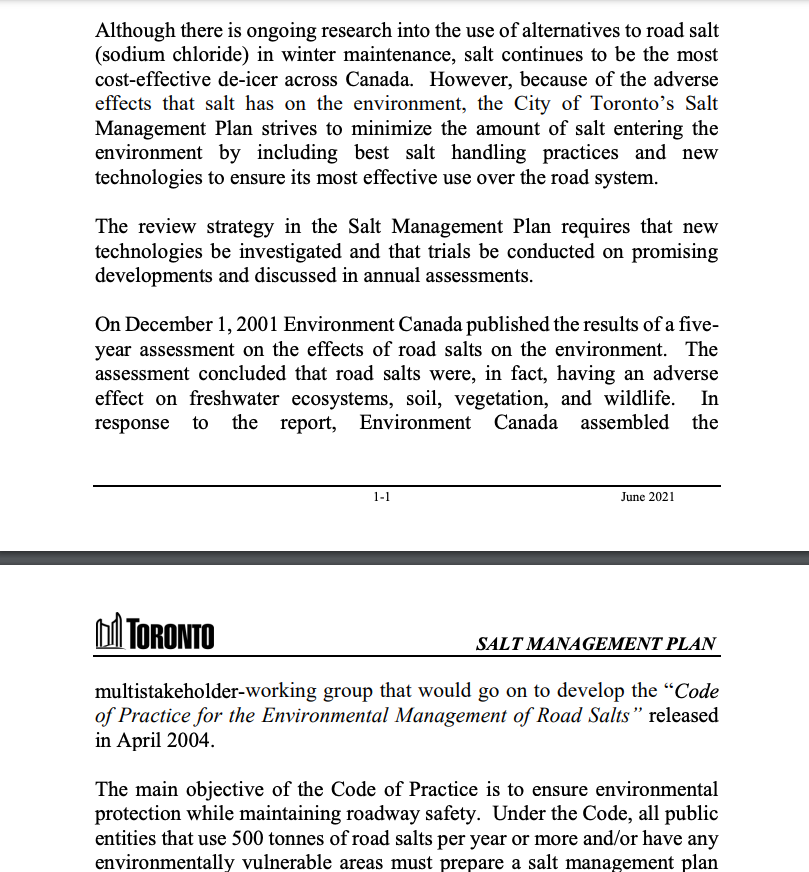 ixianmachine's tweet photo. @cityoftoronto This salt plan is 20 years old. It's not "cost effective" if is destroys infrastructure, to say nothing of the environmental disaster. Time to do better. https://t.co/MdCsD3XWAm