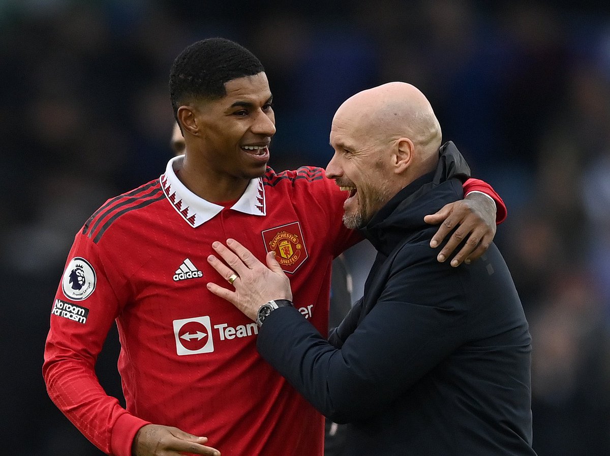 🔴 Ten Hag on Rashford: “I’m not gonna change my idea. He’s an incredible, good player”.

“He can't play every game — he's not in this moment in the form he was last year but I am sure Marcus will get there”.