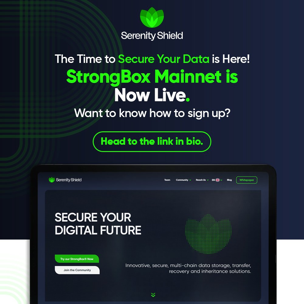 SerenityShldIN's tweet photo. Your data is waiting to be stored in the #StrongBox. What are you waiting for?
Head to the link in bio and sign up today!
#SerenityShieldIndia #Decentralization #Web3Storage #Web3 #StrongBoxIndia #Blockchain https://t.co/K4h1eDpW6j