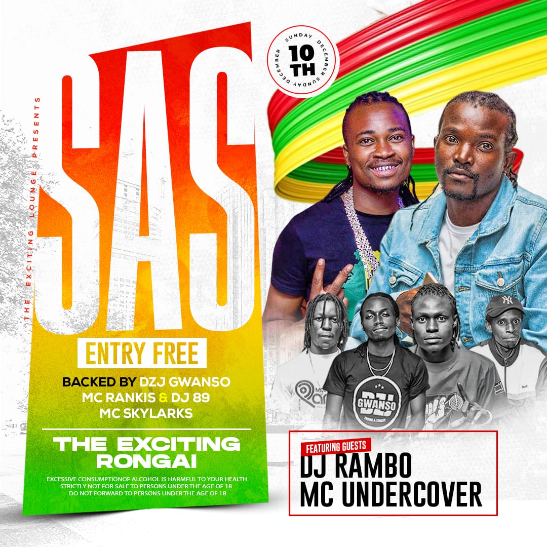 Join us this Sunday for S.A.S live🟥🟨🟩 featuring @deejay_rambo  Live ndani ya @the_exciting,Rongai🔥🔥🔥🔥straight fire see you there