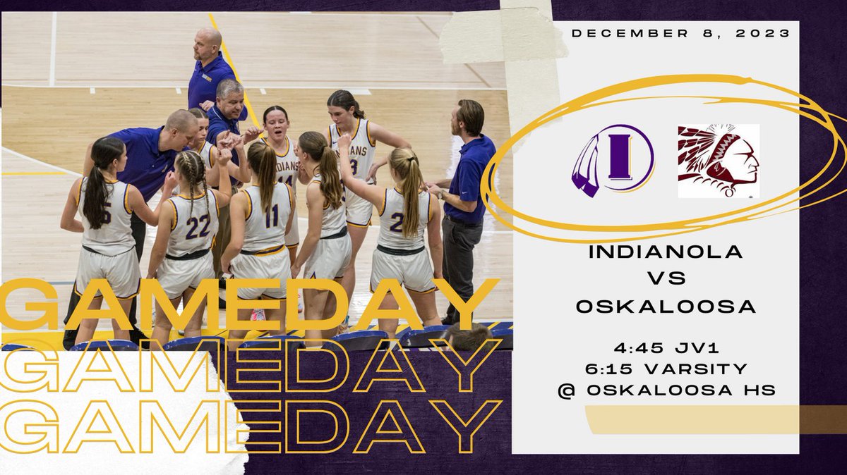 Little Hawkeye Conference game #2 for us tonight in Oskaloosa! Let's go, Indianola Indians!