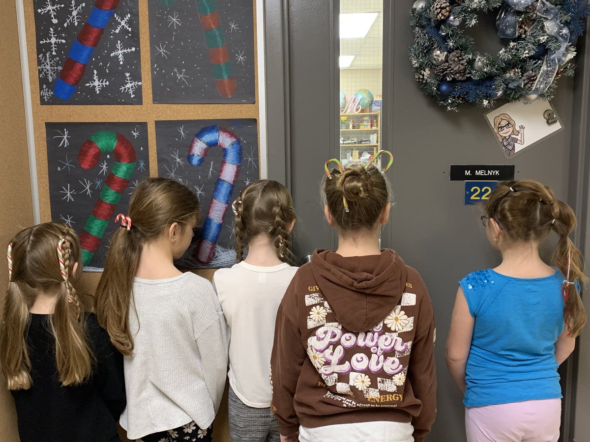 ms_melnyk's tweet photo. It’s Candy Cane Day in Room 22. Look at some creative candy cane hair styles! https://t.co/ANjJAFa5i0