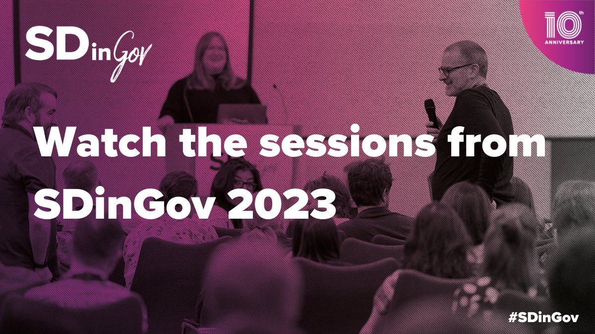 The recordings from SDinGov 2023 are available to watch now! 📺 Rewatch your favourite sessions or catch up on what you missed. Watch the videos here: sdingov.net/videos