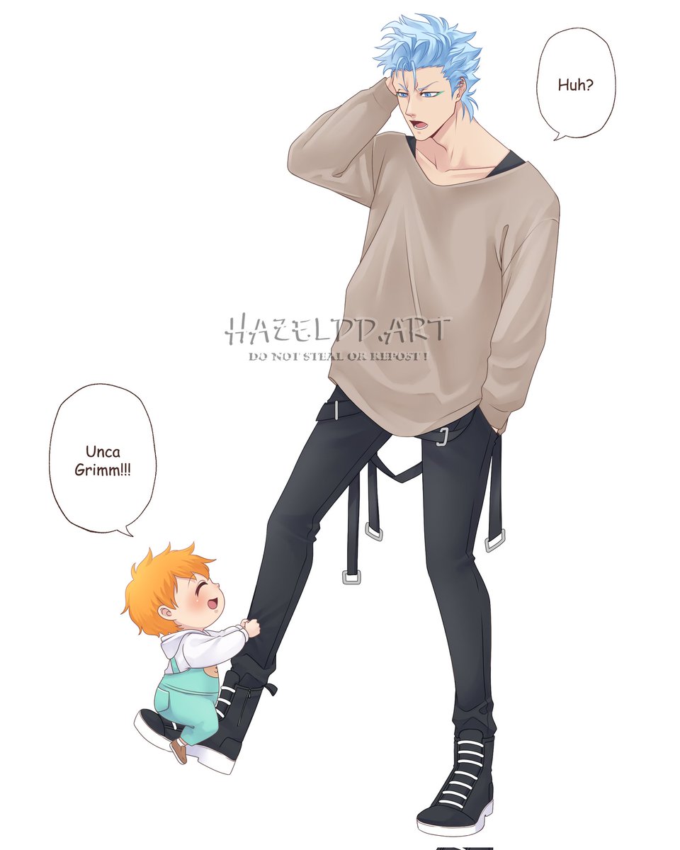 Grim: I'm not your uncle 😮‍💨
Kaz: UNCA! 😆
.
#grimmjowjaegerjaquez #kurosakikazui #BLEACH #fanart #digitalart #hzldd
