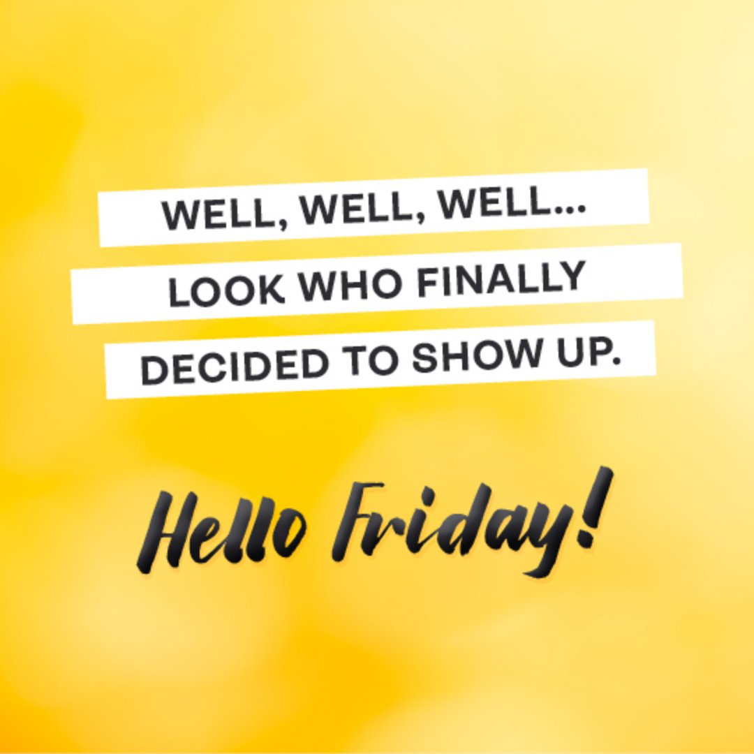 mandivirk's tweet photo. Yay!! Friday has finally arrived. #TGIF #hellofriday https://t.co/EIFhZJz29t