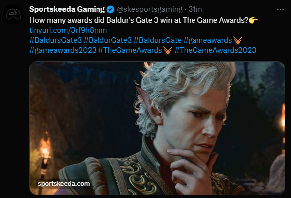 Neil Newbon (Astarion) Wins Best Performance At The Game Awards 2023