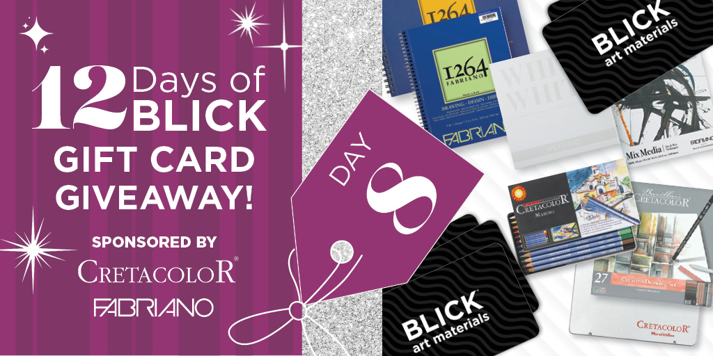 🎁✨ 12 Days of BLICK, Day 8! ✨🎄 Enter to WIN a $100 BLICK Gift Card! ❄️ We're giving away three $100 BLICK Gift Cards every day through December 12, so enter daily for a chance to win! ow.ly/Jcm650QcFHf