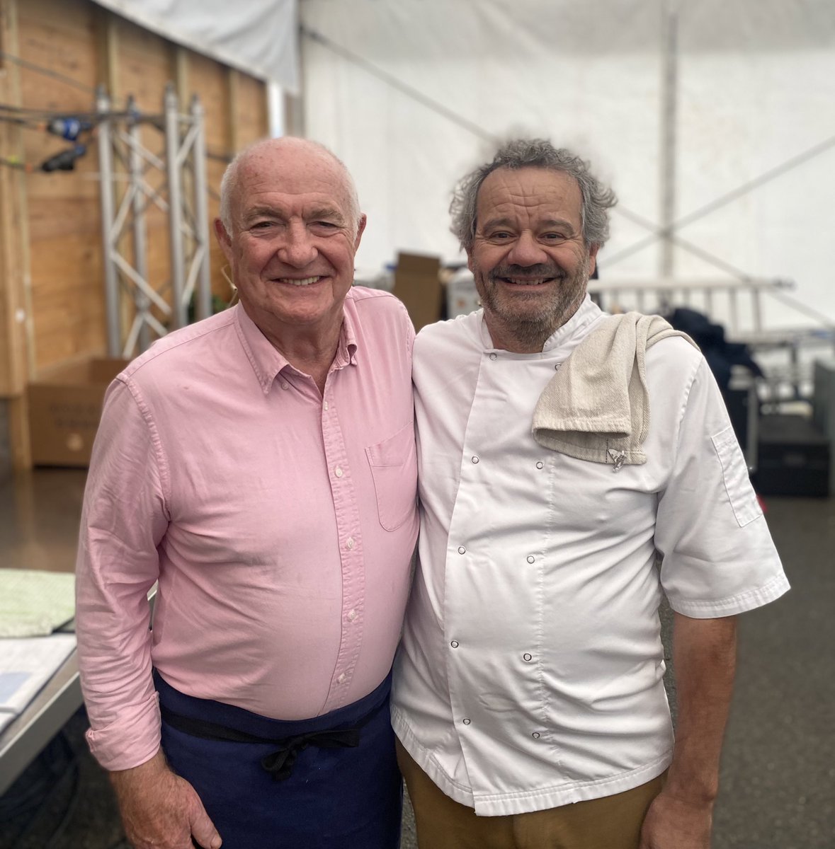 RickSteinRest's tweet photo. Up now @PadstowXmas, @Rick_Stein and Mark Hix. Cornish seafood is very much order of the day for their demo. https://t.co/QxOC9SEZFy