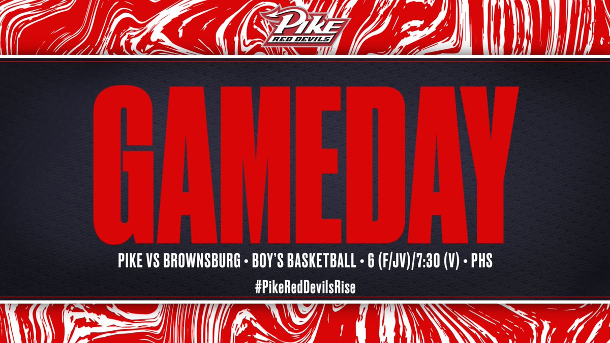 It’s Game Day! 🏀 » Boys Basketball 🆚 » @bhsdogs 📍 » PHS ⏱ » F/JV 6pm Varsity 7:30pm ⭐️ » Middle School Night! 🎟️ » public.eventlink.com/tickets?t=61963 #PikeRedDevilsRise