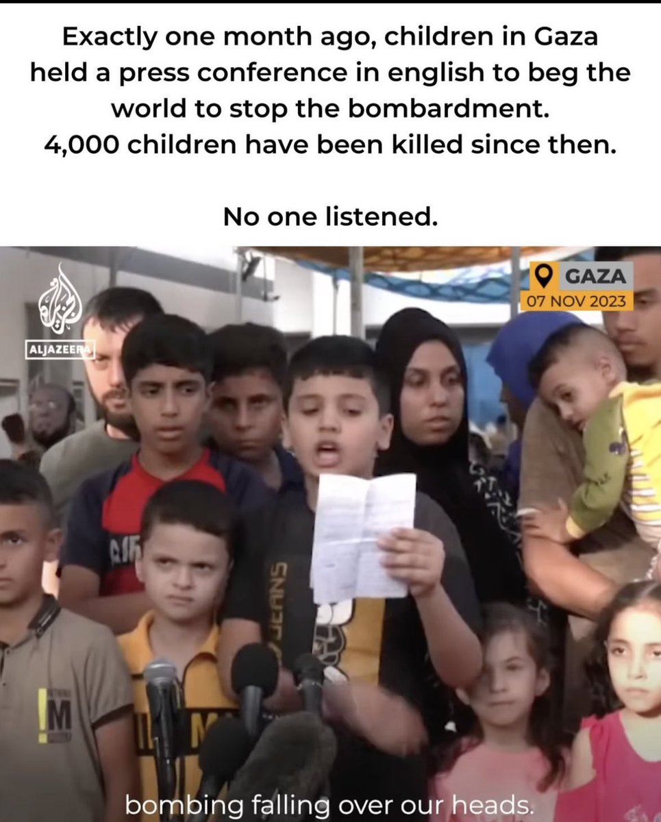 I’ll never forget this, no one listened.