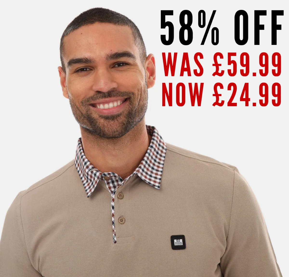 casualsdirect's tweet image. #Ad Save 58% off this Weekend Offender Mens Bisset Polo Shirt in Stone | Was £59.99 Now £24.99

Available at bit.ly/3Is9MXK 

#weekendoffender #menswear #sale