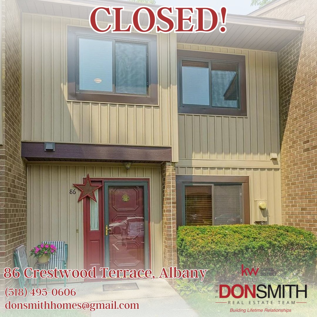 It CLOSED! Congrats to Peter, our buyer client who recently bought this adorable condo - and in doing so, signed up for an easier life! He didn't bring the shovel OR lawnmower from him former house! 😉 🏡 

#TheDonSmithRealEstateTeam
#SeeSoldSignsSooner
#KellerWilliams
#KW