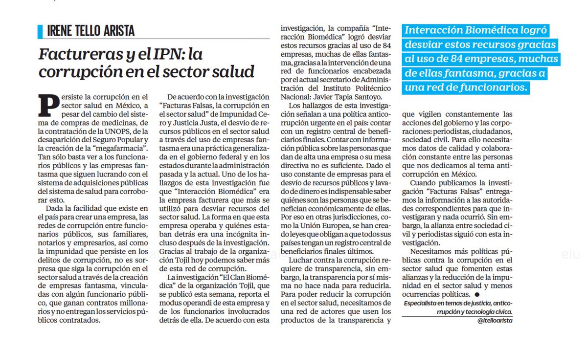 StratCons's tweet photo. El sistema de compras de abasto de insumos para la salud fue desmantelado con el pretexto de acabar con la corrupción.
Nunca se presentó una sola prueba al respecto. 
Hoy, la 4T nos demuestra que, si acaso, se cambió una corrupción por otra. 
Lean a @itelloarista https://t.co/e9E9mry7p1