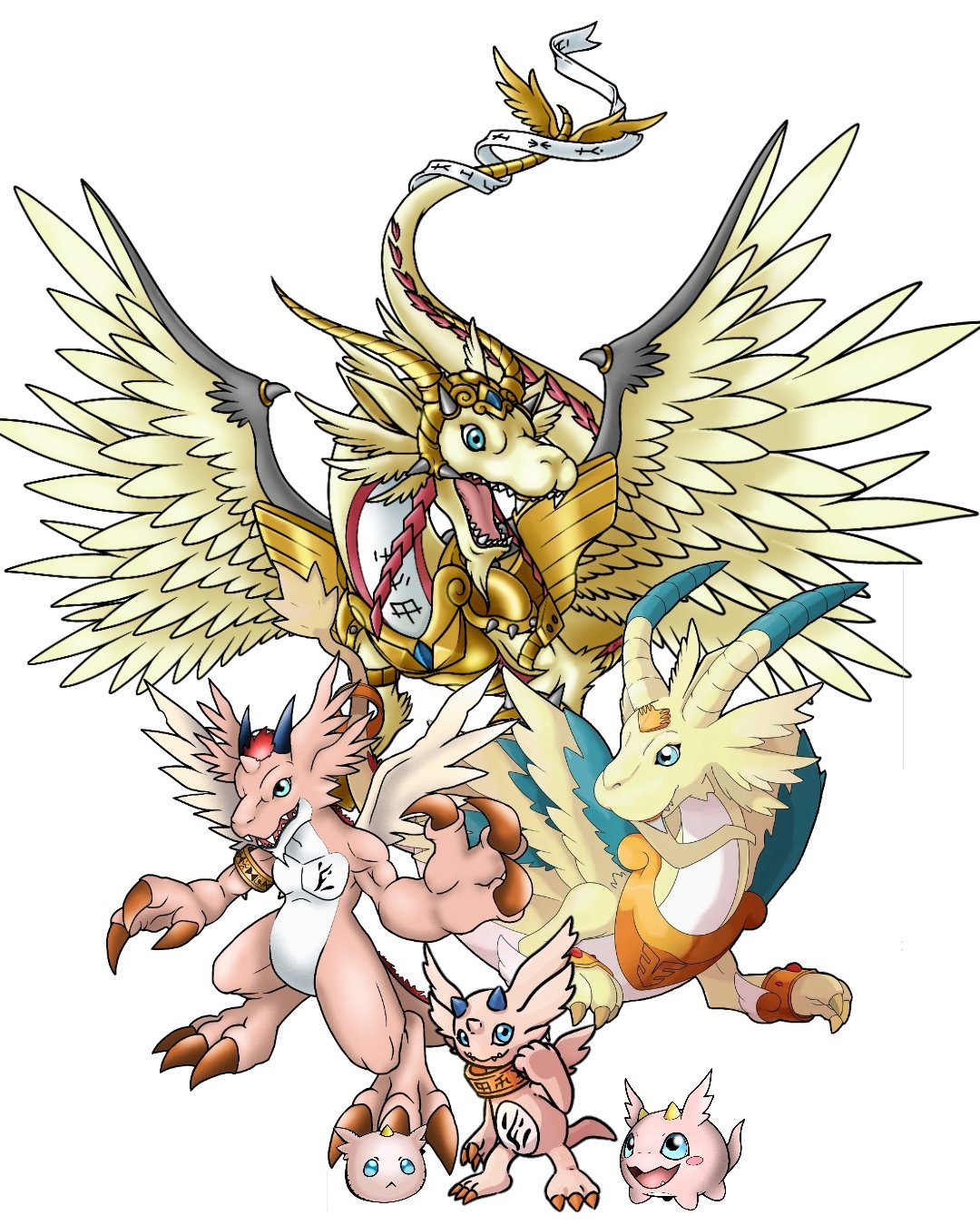 Gev'S on X: Fan Evolution Line Digimon anjos / Angels digimon