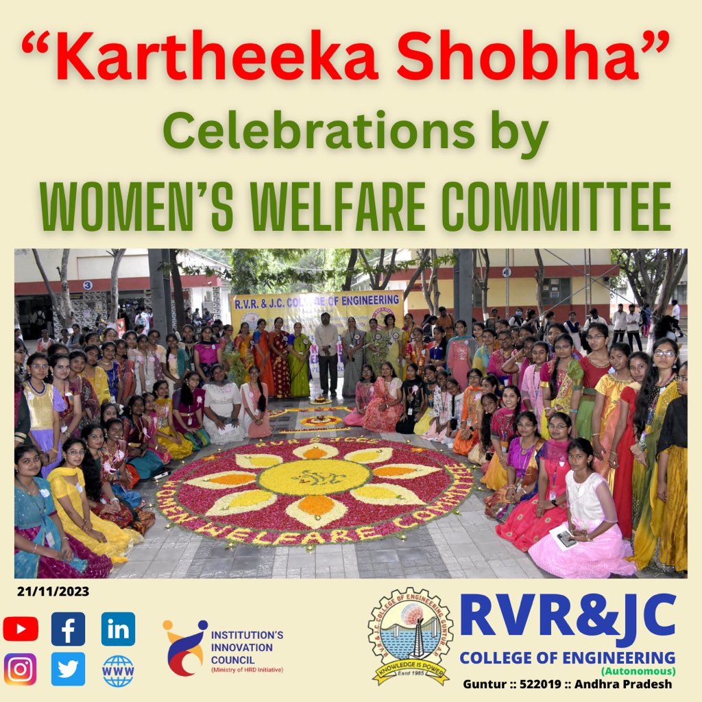 rvrjc_official's tweet image. Karteeka Shobha by Women’s Welfare Committee #rvrjcce #students #unityincelebration @mhrd_innovation