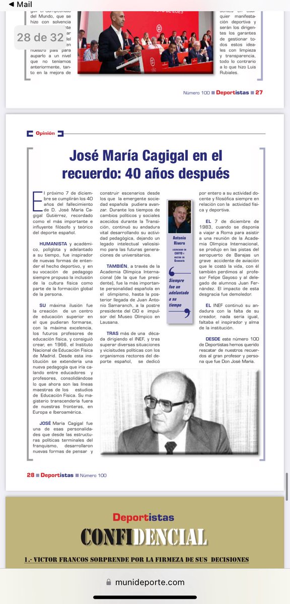 Marcela Gonzalez- Gross (@grossmarcela) on Twitter photo Importante conocer las raíces y la historia para avanzar <a href="/inefmadrid/">FCCAFyD (INEF). UPM</a> José María Cagigal, nuestro fundador, un hombre sabio y conciliador, caracteres necesarios antes y ahora-bonita semblanza d nuestro compañero Prof. Antonio Rivero-los valores del #Deporte y el deporte como valor Importante conocer las raíces y la historia para avanzar <a href="/inefmadrid/">FCCAFyD (INEF). UPM</a> José María Cagigal, nuestro fundador, un hombre sabio y conciliador, caracteres necesarios antes y ahora-bonita semblanza d nuestro compañero Prof. Antonio Rivero-los valores del #Deporte y el deporte como valor