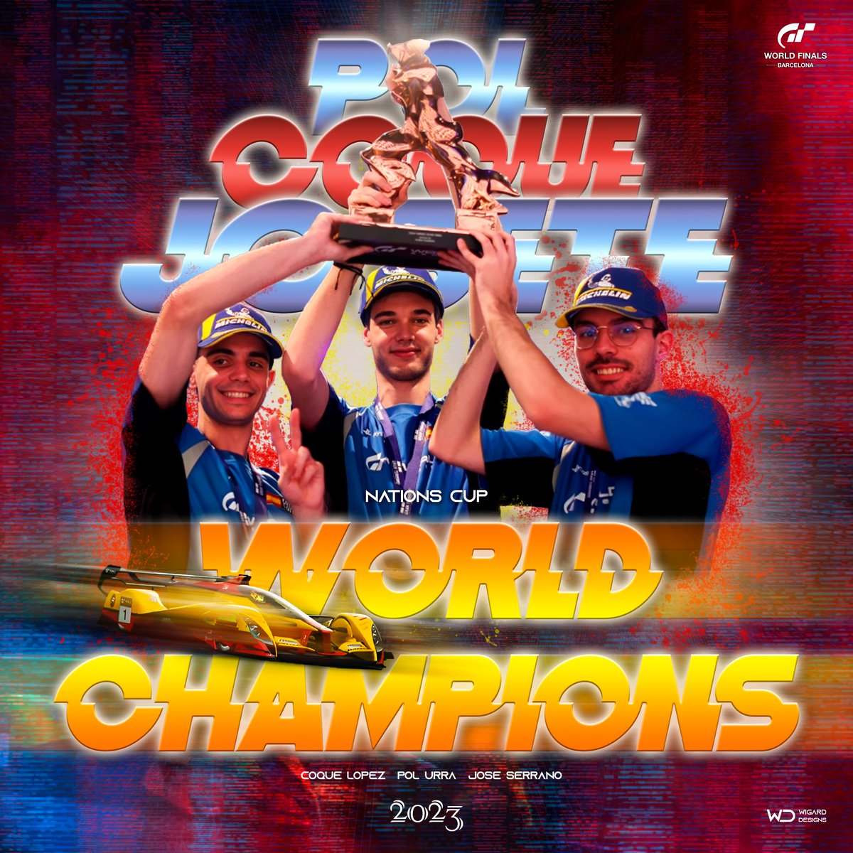 Nunca es tarde si la dicha es buena. Enhorabuena a @GG_PolUrra <a href="/coquelopez14/">Coque López</a> y <a href="/JoseSerrano_16/">Jose Serrano</a> por la victoria en la Nations Cup el pasado fin de semana en las World Finals de <a href="/thegranturismo/">Gran Turismo</a> en Barcelona. ¡Sois muy grandes! 🥇🏆

#GranTurismo7 #worldfinals #Barcelona