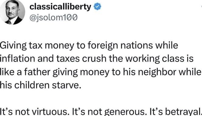 🇺🇸🇺🇸🇺🇸🇺🇸🇺🇸🇺🇸🇺🇸🇺🇸🇺🇸🇺🇸 #AmericaFirst #BidenLast “like a father giving money to his neighbor while his children starve.” “It's not virtuous. It's not generous. It's betrayal.” #Trump2024