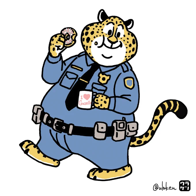 何気にクロウハウザーが一番描くの大変だった。この体型動きつけるのめっちゃムズイ。  #ズートピア