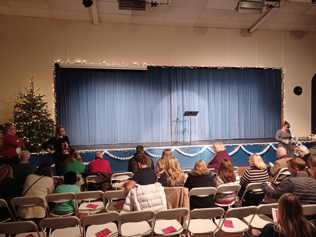 The scene is set and the stage is ready as parents arrive <a href="/DCSJ_official/">Dean Close St John’s</a> for our Advent Concert. I can't wait! It promises to be so much fun...#DCSJMusic #DCSJPrep