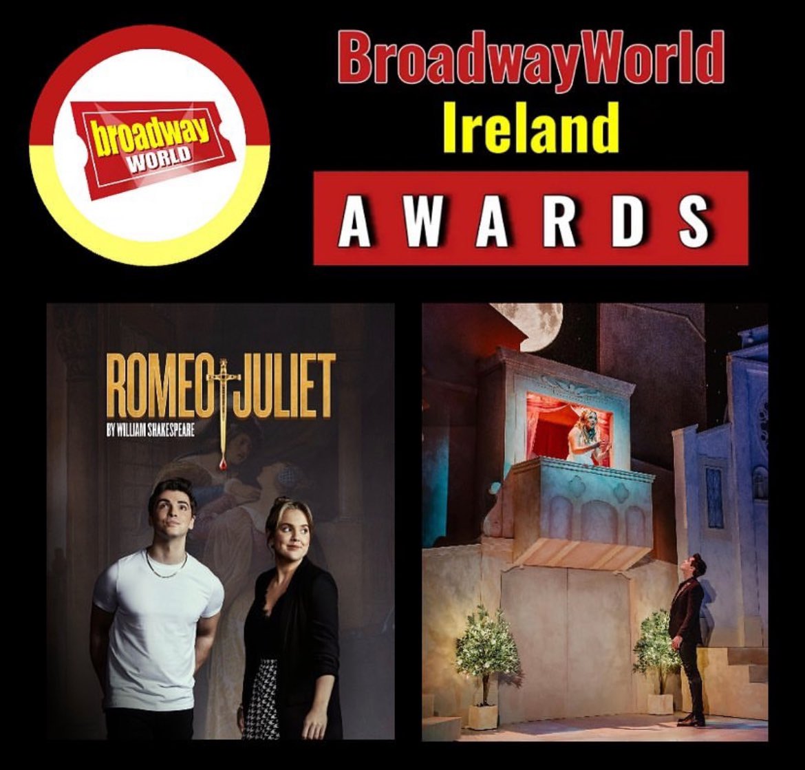 AJGillian's tweet photo. Thankyou @BroadwayWorld #Ireland for the ‘Best Performer in a Play’ nomination for @LyricBelfast Romeo and Juliet, alongside some of the legends that I got to work with on it.

You can vote here:
https://t.co/FmB9nlk5v1 https://t.co/NT9YuVaHDk