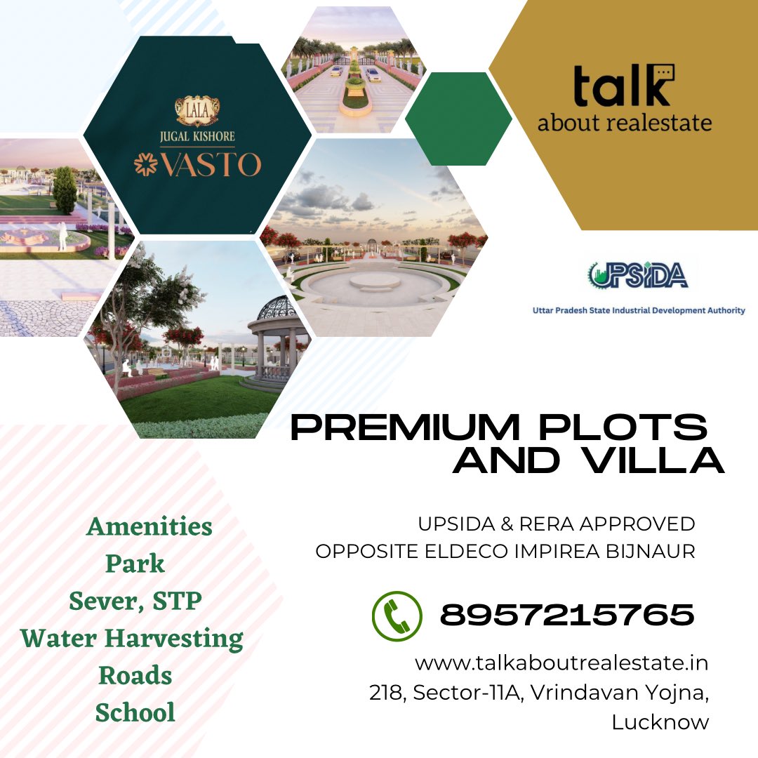 rsonimpex's tweet image. 🔰 LJK Construction 🔰

✅Project Name-*VASTO*

✅UPSIDA &amp;amp; RERA Approved Project 
✅Bank Loan With SBI 
✅Rate-2999/sqft*

#RERAApprovedProjects #plotsonsultanpurroad #LucknowGreen #plotsinlucknow #LDAApproved #UPSIDA #PremiumPlots #Eldeco #talkaboutrealestate