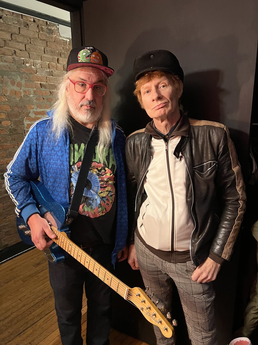 I had a blast guesting with Dinosaur Jr last night at Music Hall of Williamsburg as part of their seven night run celebrating the thirtieth anniversary of their classic album 'Where You Been'. Videos to follow (probably). Photo of JG Thirlwell and J Mascis by Tony Oursler!