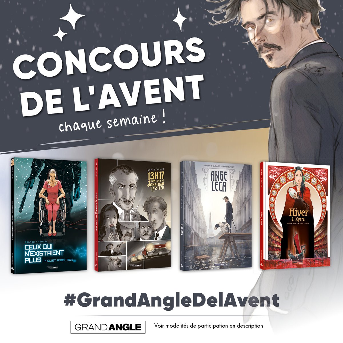grand_angle's tweet photo. "This is a thriller, thriller night !" #Concours #VendrediLecture

Le second lot de notre #GrandAngleDelAvent navigue en eaux troubles avec son lot d'enquêtes et de mystères en tout genre.

Pour tenter de gagner ces albums, follow + RT.
TAS le 15/12 https://t.co/dSJ0PvB5Fv