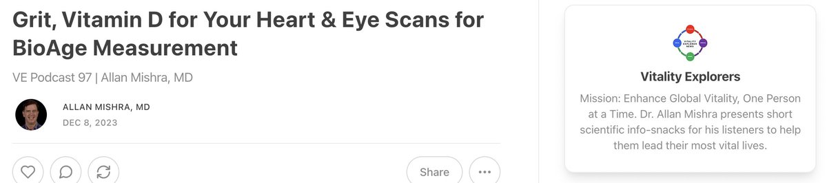 bloodcure's tweet photo. https://t.co/XXHswhcxKW Learn how to improve your Grit, why Vitamin D is good for your heart and How Eye Scans can predict your Bioage. 🎧

#VitalityExplorers #FridayFeeling #vitaminD #Bioage @angeladuckw @AdamMGrant @tferriss @hubermanlab https://t.co/OHAZos4c08