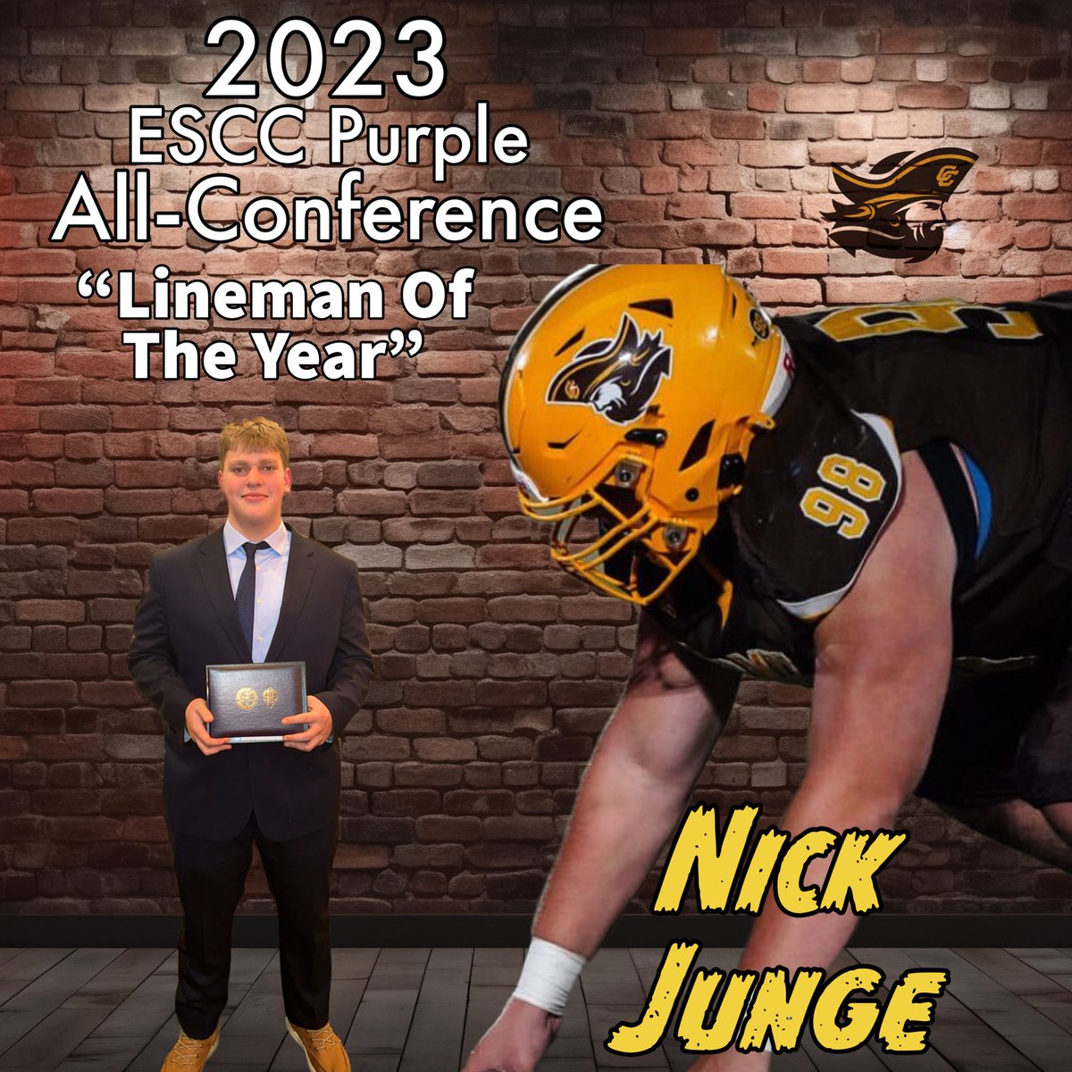 Congratulations to the ESCC Purple “Lineman Of The Year” <a href="/NickJunge24/">Nick Junge</a>