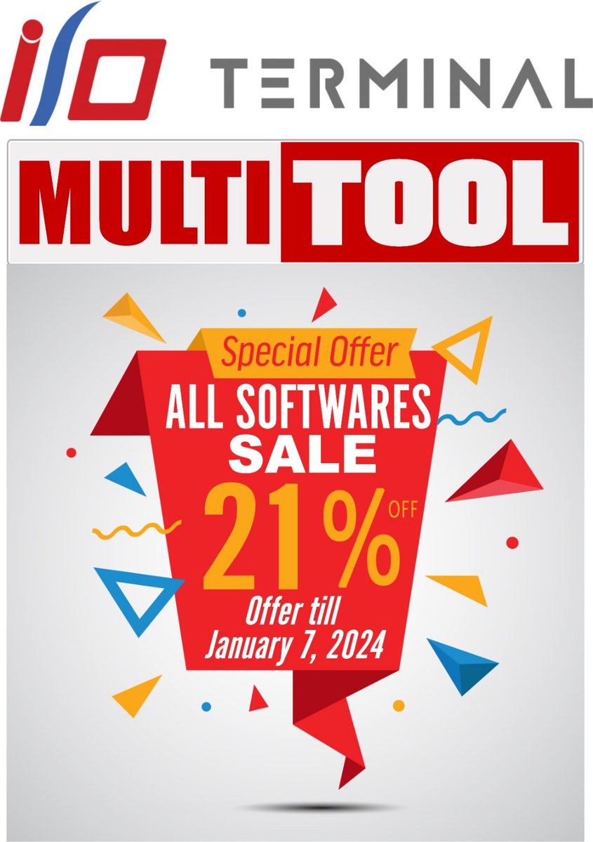 AutoTech_LS's tweet image. I/O TERMINAL MULTI TOOL: 21% discount on all softwares
Offer till January 7, 2024
Just visit our page and buy now!!
Call Us or visit our page. (305) 266-7722
autotechlocksmith.com
7294 NW 8th St Miami, FL 33126 United States