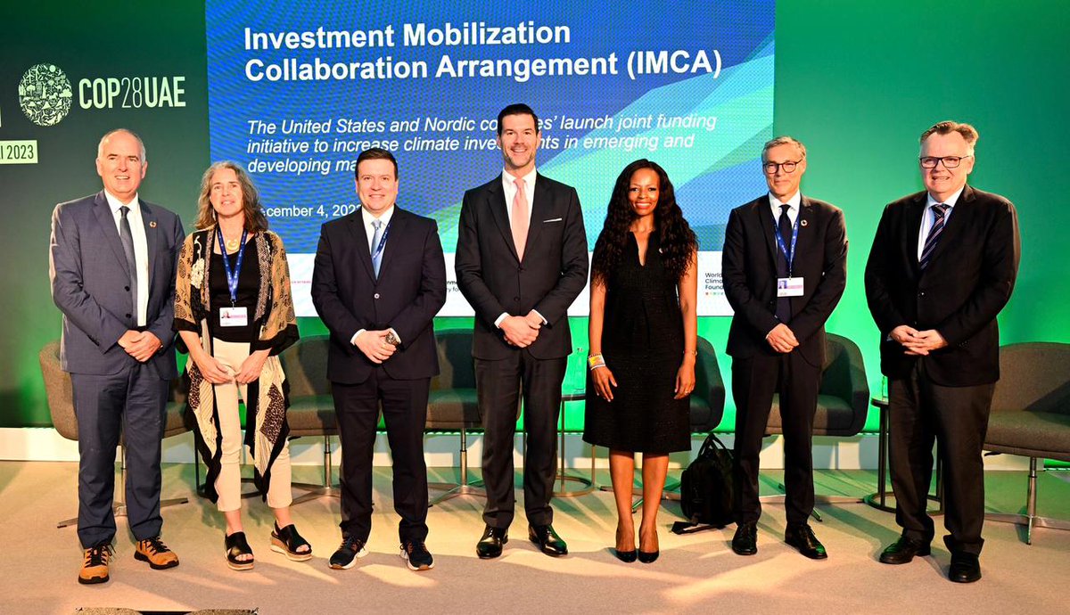matsimodise's tweet photo. Proud to be part of IMCA, a Nordic-US initiative mobilizing climate finance for emerging markets. A global partnership, aligned with COP26 goals, accelerating climate funding for mitigation and adaptation. Ensuring inclusive benefits for emerging markets. https://t.co/NS0v8OkBIi
