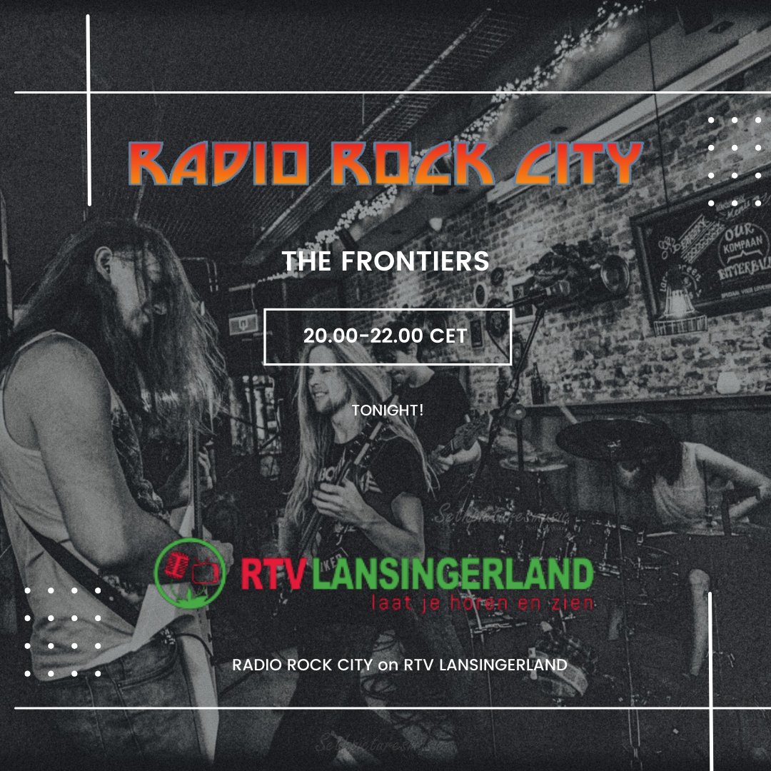🤩 Want to make your Friday even better? Tune in tonight to Radio Rock City to hear a short recap of our show at Kompaan and get the best collection of new tunes.

📷 <a href="/SethAbrikoos/">Sethpicturesmusic 🤘✌️</a>
•
#thefrontiers #heavyrocknroll #ohyeah #radiorockcity #rockcity #rtvlansingerland #lansingerland