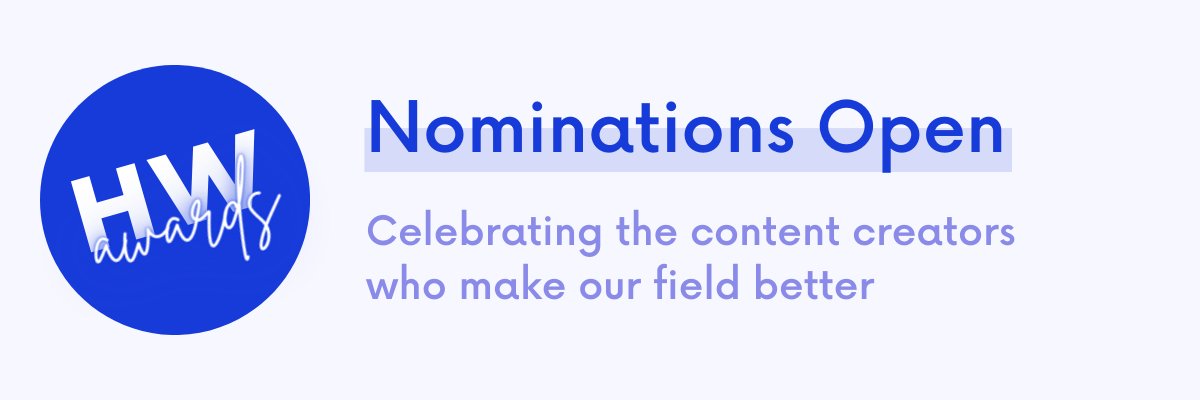 habit_weekly's tweet image. 🥳 2023 Habit Weekly Awards are here! 🏆🎉

Voted on by you, this is an opportunity to acknowledge the wonderful #behavioraldesign content creators worldwide. 🌎

Time to nominate your favorites!👉 bit.ly/3RhDGBJ