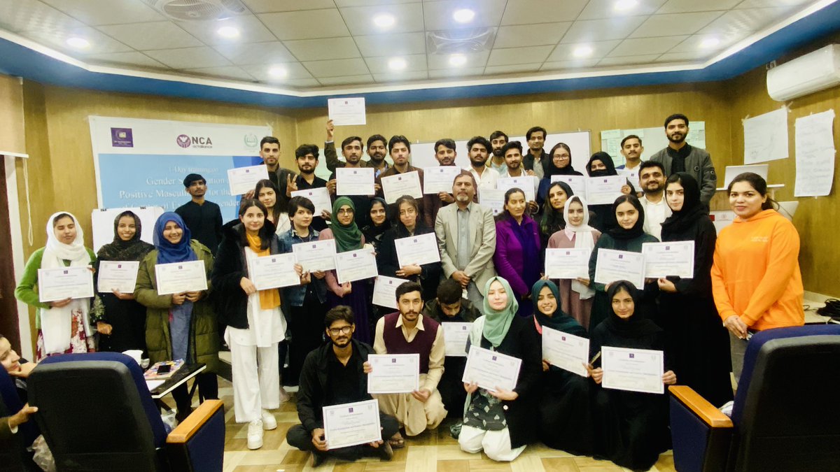 CEGSQAU's tweet photo. One Day Training Workshop On
โGender Sensitization & Positive Masculinitiesโ Organized by Centre of Excellence in Gender Studies (CEGS) &
Rozan for the students of BS Gender Studies and BS Sociology Held on Friday, 8th December 2023
#cegsqau #rozan #lifeatqau https://t.co/YPFRJpcNaX