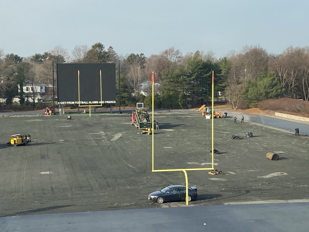 New Turf being installed at the Kess!