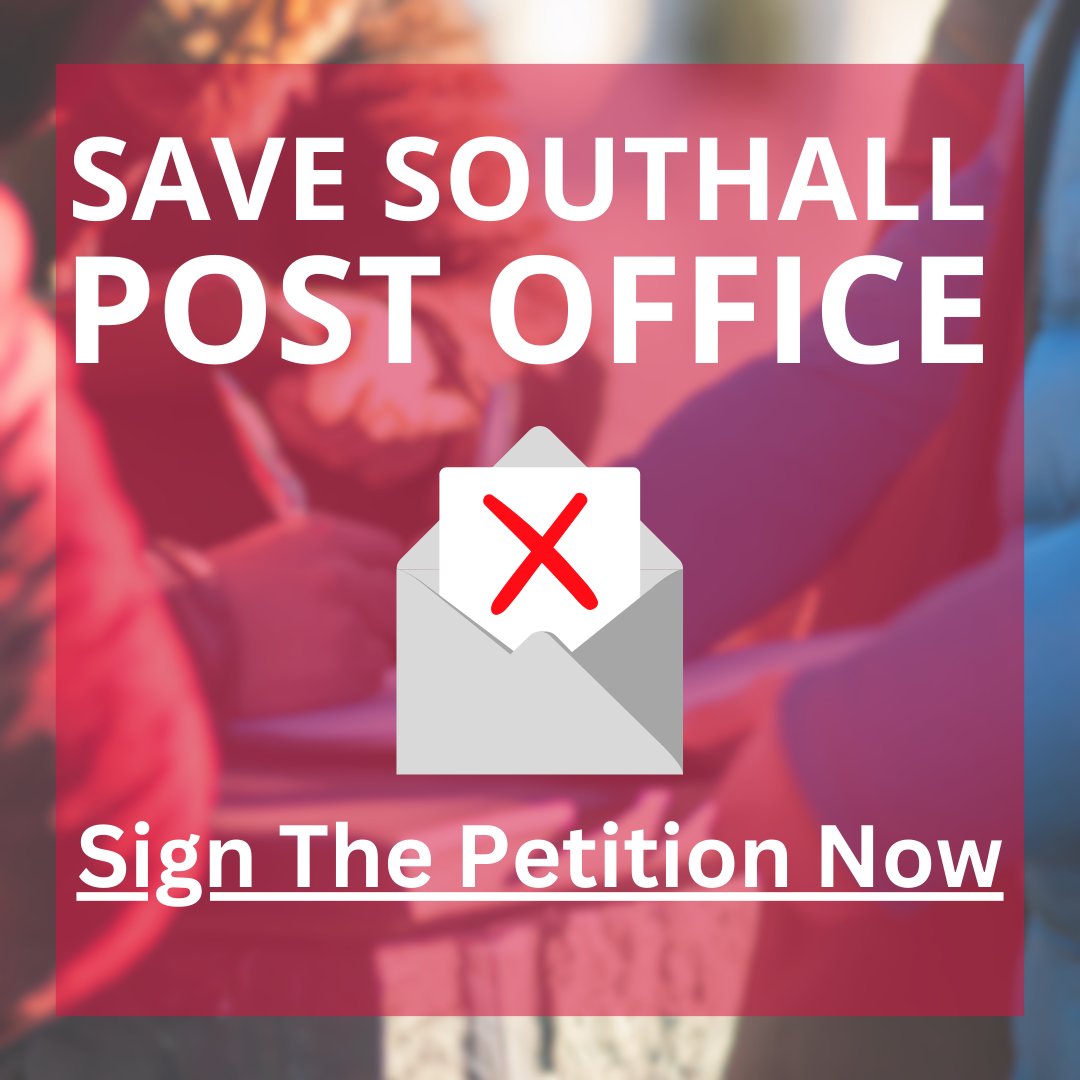 We still need signatures to save Southall Post Office! It only takes 30 seconds to make your voice heard- sign the petition now: shorturl.at/cmtT8