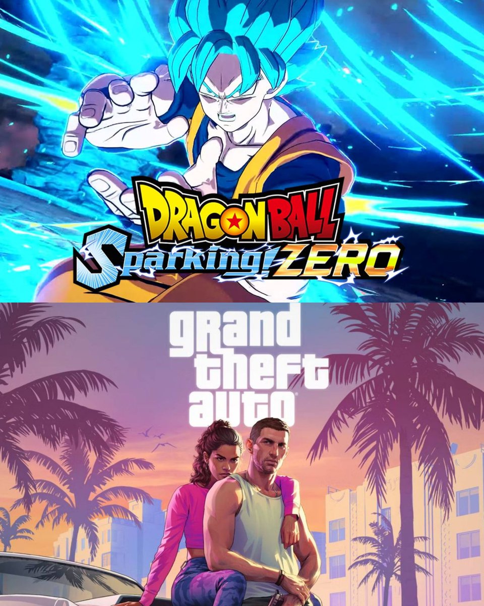 SLOplays's tweet photo. We live in the craziest timeline where Dragon Ball Sparking Zero and GTA 6 got revealed in the same week 😩 best time to be a gaming fan 🔥 https://t.co/DhjlaVkroR