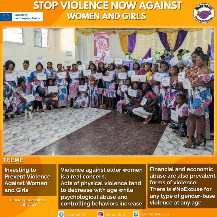 Violence against older women is a real concern.
Acts of physical violence tend to decrease with age while psychological abuse and controlling behaviors increase. 
<a href="/mbimenyuymarius/">mbimenyuy marius🇨🇲</a> 
<a href="/UEauCameroun/">L'UE au Cameroun et pour la Guinée équatoriale</a> 
<a href="/UN_Women/">UN Women</a> 
<a href="/USEmbYaounde/">U.S. Embassy Yaounde</a> 
<a href="/VitalVoices/">Vital Voices</a>