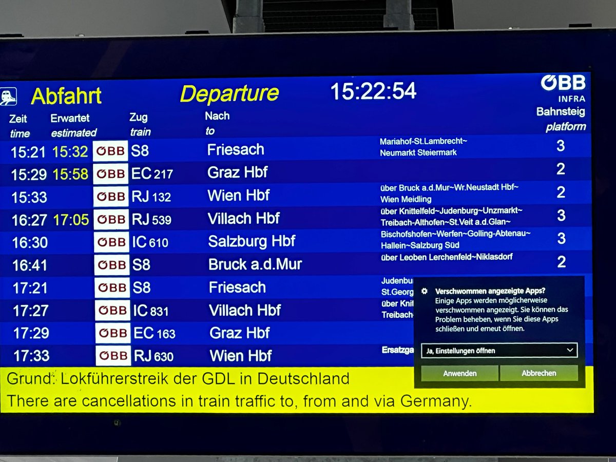 .<a href="/unsereOEBB/">ÖBB</a> you‘ve got a problem! Dass es beim überraschenden (#not) Wintereinbruch voriges Wochenende zu Verzögerungen kam - geschenkt. Eine Woche drauf sind Zugfahrten durchs Land noch immer Reisen der Verspätung …  es wundert sich eine einst überzeugte Bahnfahrerin #fail